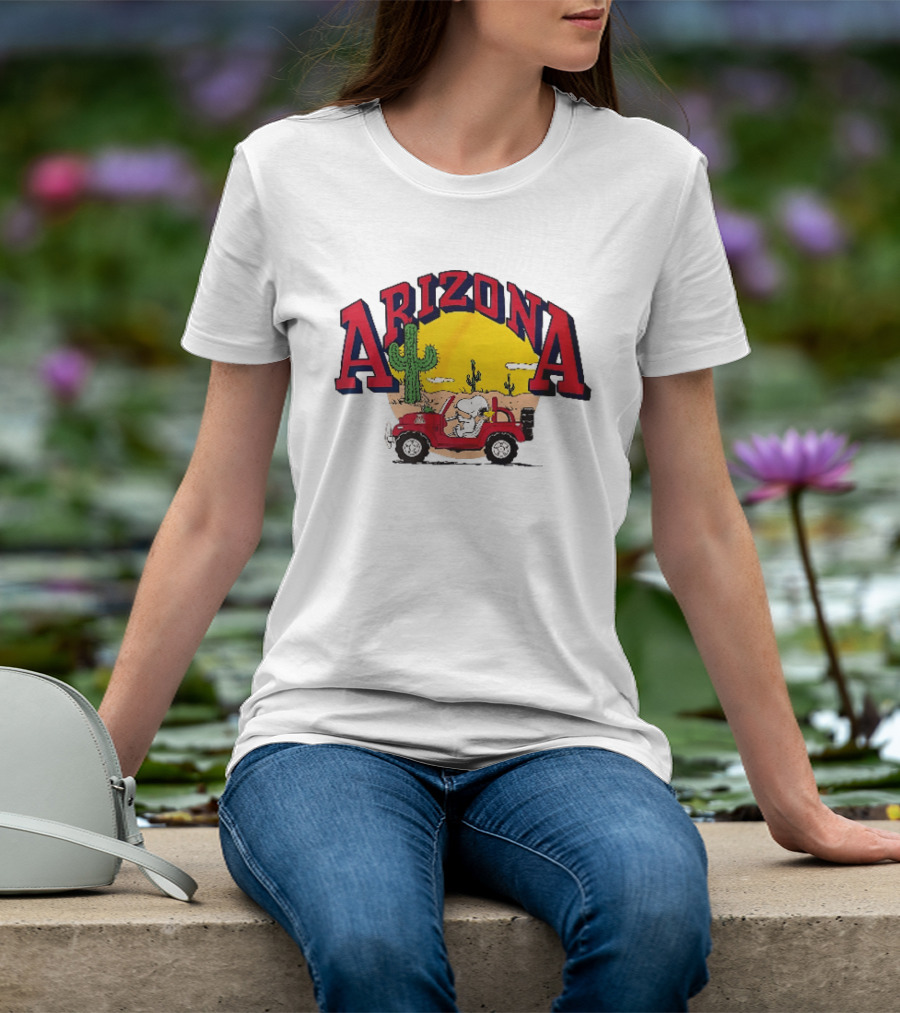Snoopy Arizona Desert Adventure With Cactus And Red Buggy T-Shirt