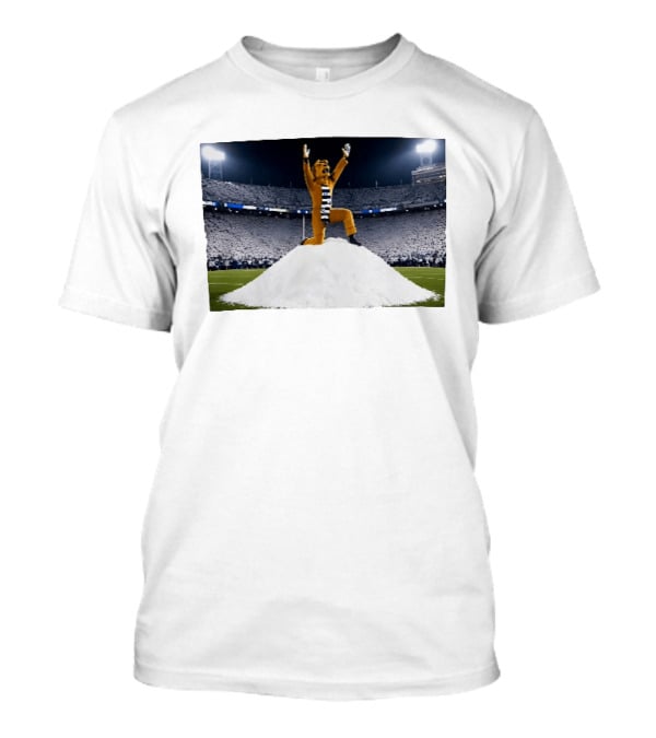 Penn State Nittany Lions Snow Mountain Mascot Celebration Stadium Scene T-Shirt