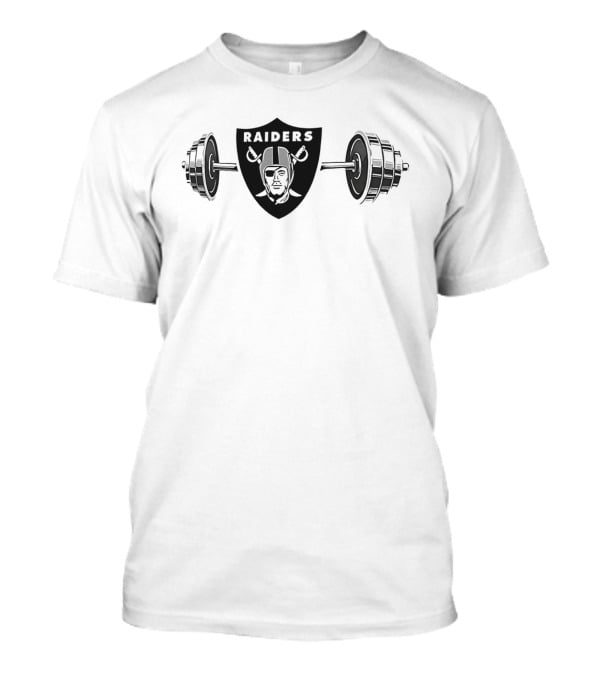 Las Vegas Raiders 2026 Barbell Fitness Fan Gear T-Shirt