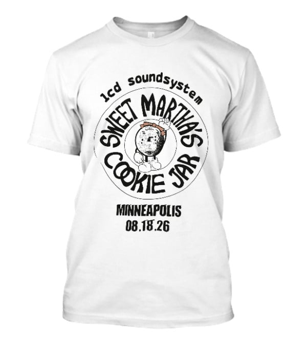 Lcd Soundsystem Sweet Martha's Cookie Jar Minneapolis August 18 26 Cartoon T-Shirt