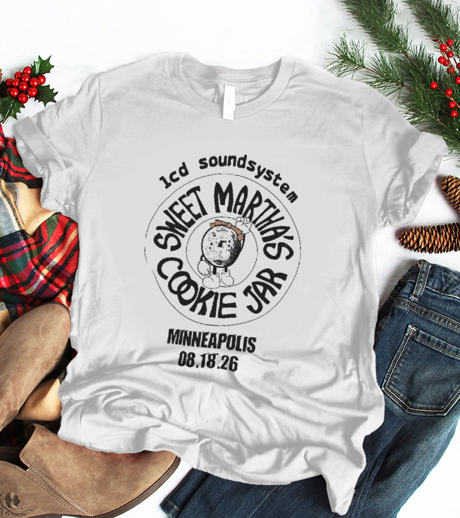 Lcd Soundsystem Sweet Martha's Cookie Jar Minneapolis August 18 26 Cartoon T-Shirt