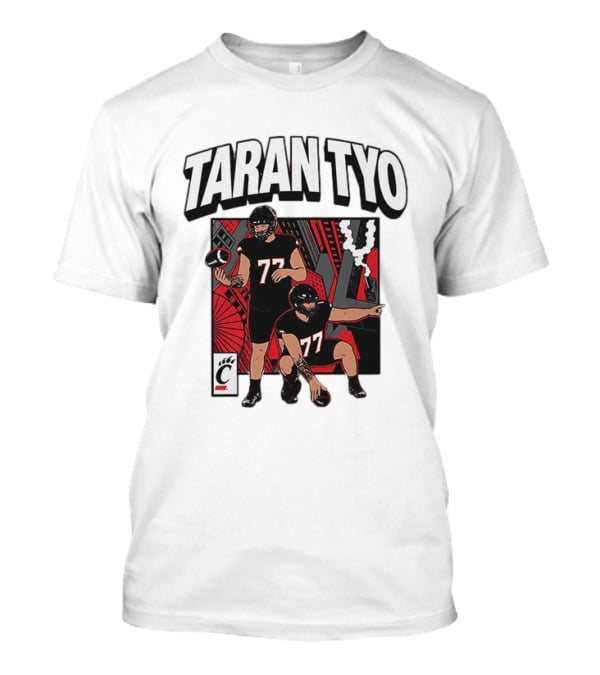 Taran Tyo Cincinnati Bearcats Football Players Number 77 T-Shirt