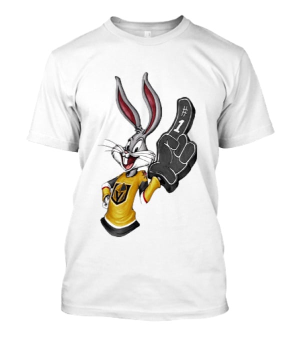 Bugs Bunny #1 Fan Vegas Golden Knights Hockey T-Shirt