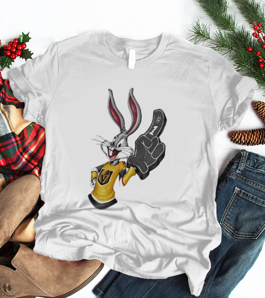 Bugs Bunny #1 Fan Vegas Golden Knights Hockey T-Shirt
