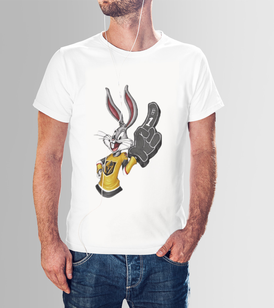Bugs Bunny #1 Fan Vegas Golden Knights Hockey T-Shirt