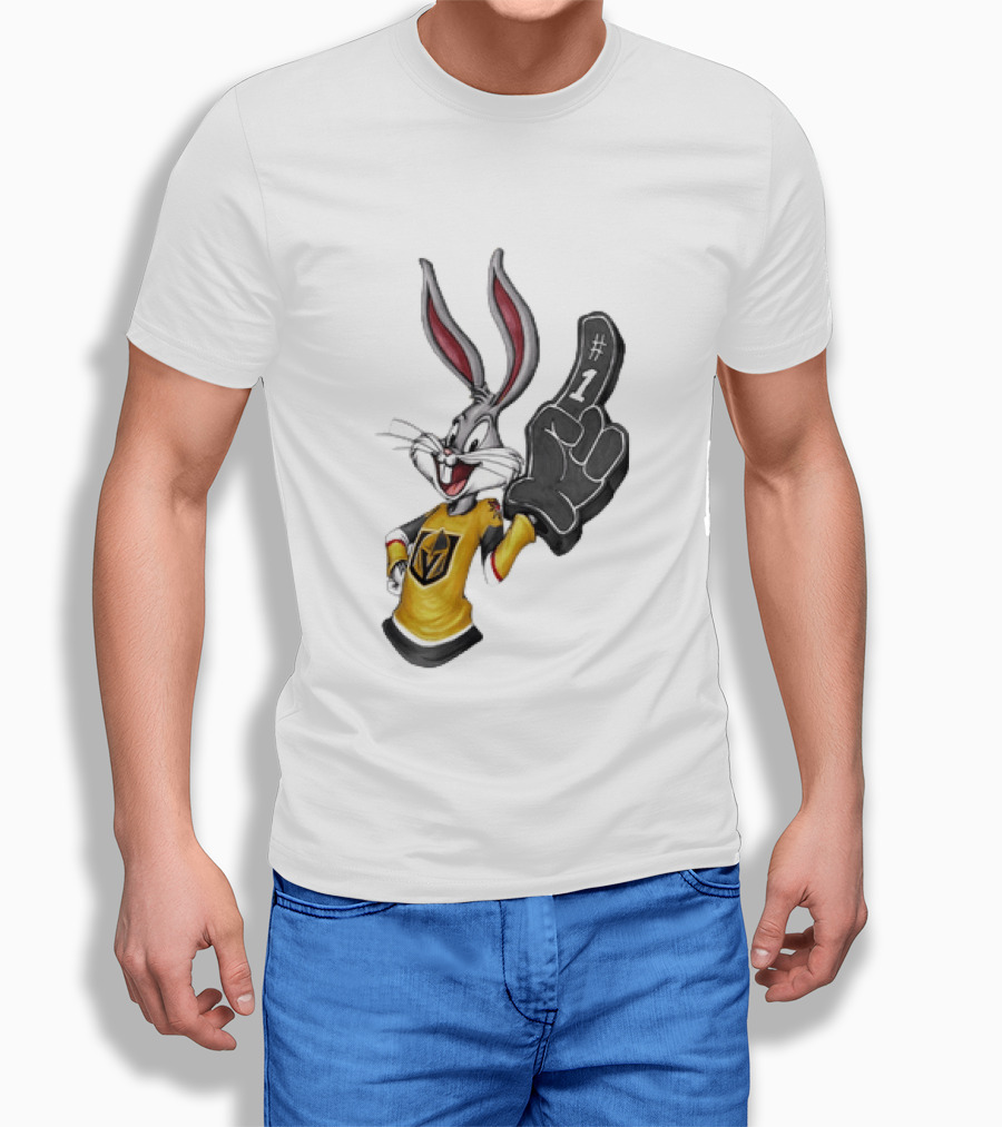 Bugs Bunny #1 Fan Vegas Golden Knights Hockey T-Shirt