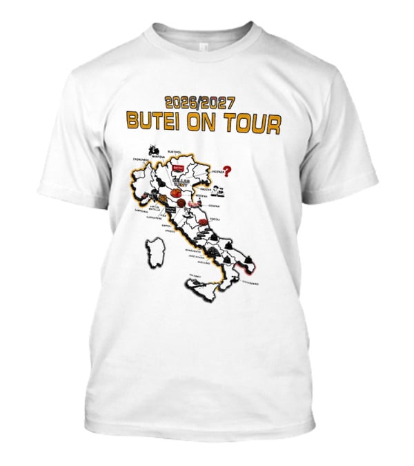 2026 2027 Butei On Tour Italy Map Highlights T-Shirt