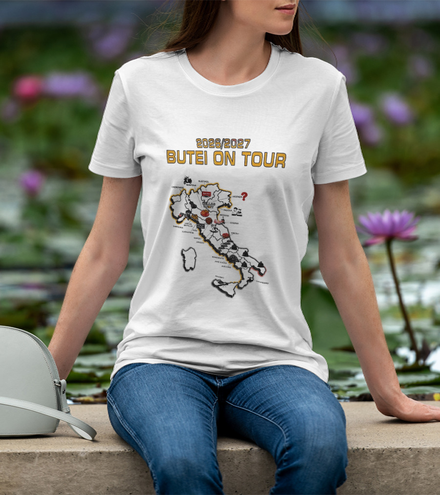 2026 2027 Butei On Tour Italy Map Highlights T-Shirt