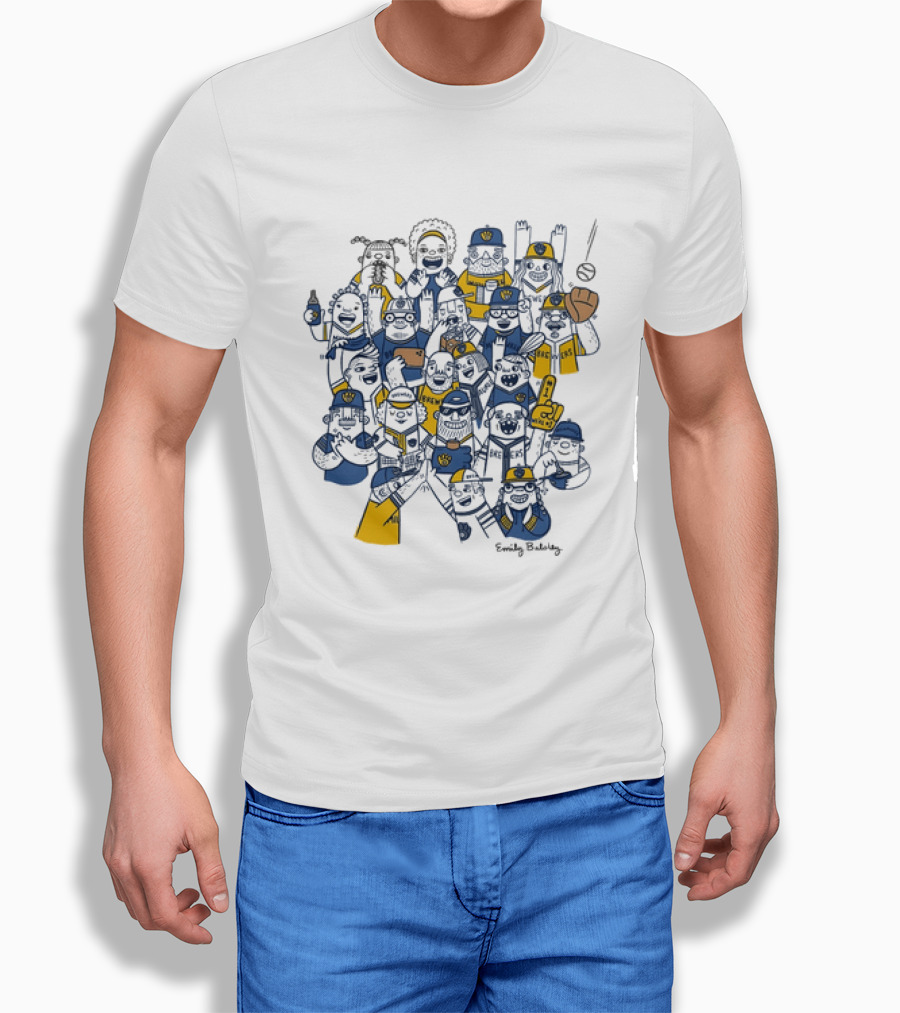 Milwaukee Brewers Emily Balsley 7th Inning Stretch 2026 Fan Characters T-Shirt