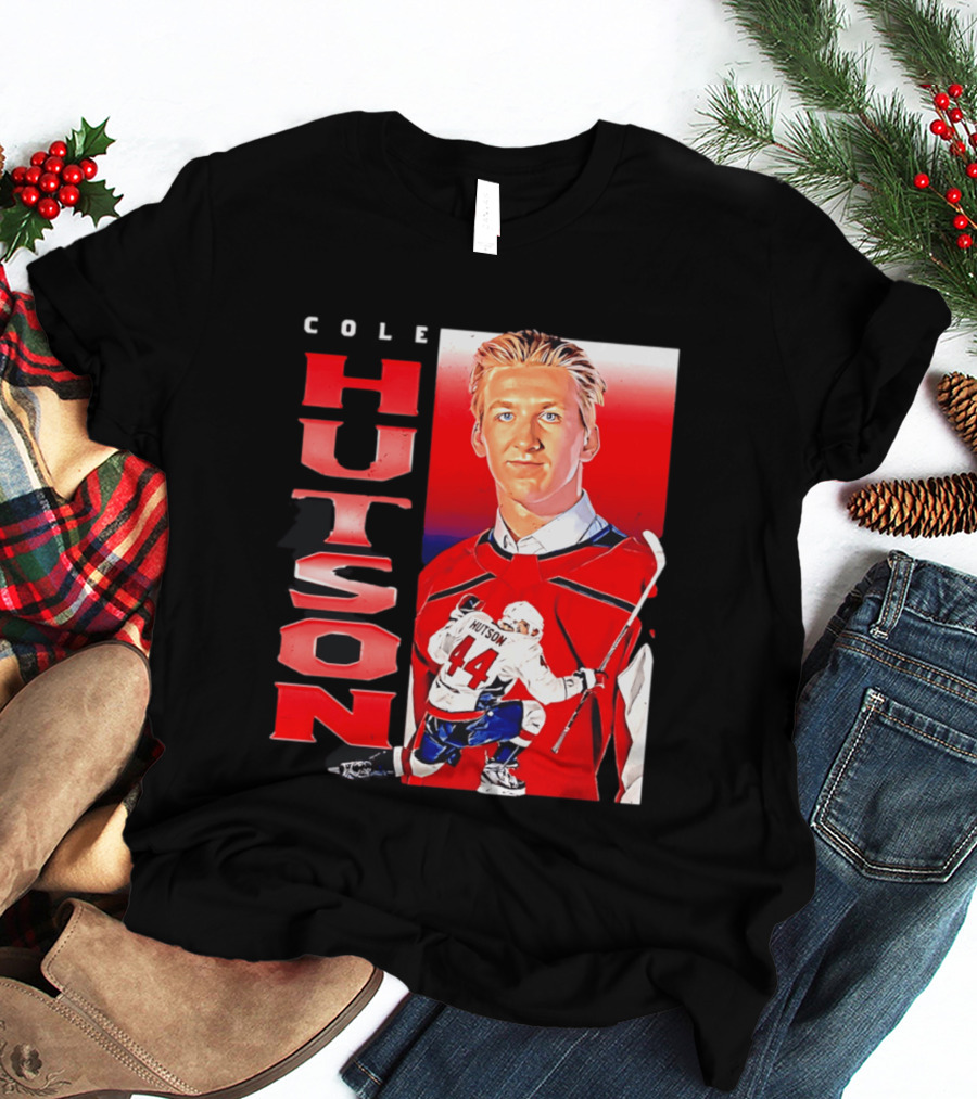 Cole Hutson Washington Capitals Vertical NHL Hockey 44 T-Shirt