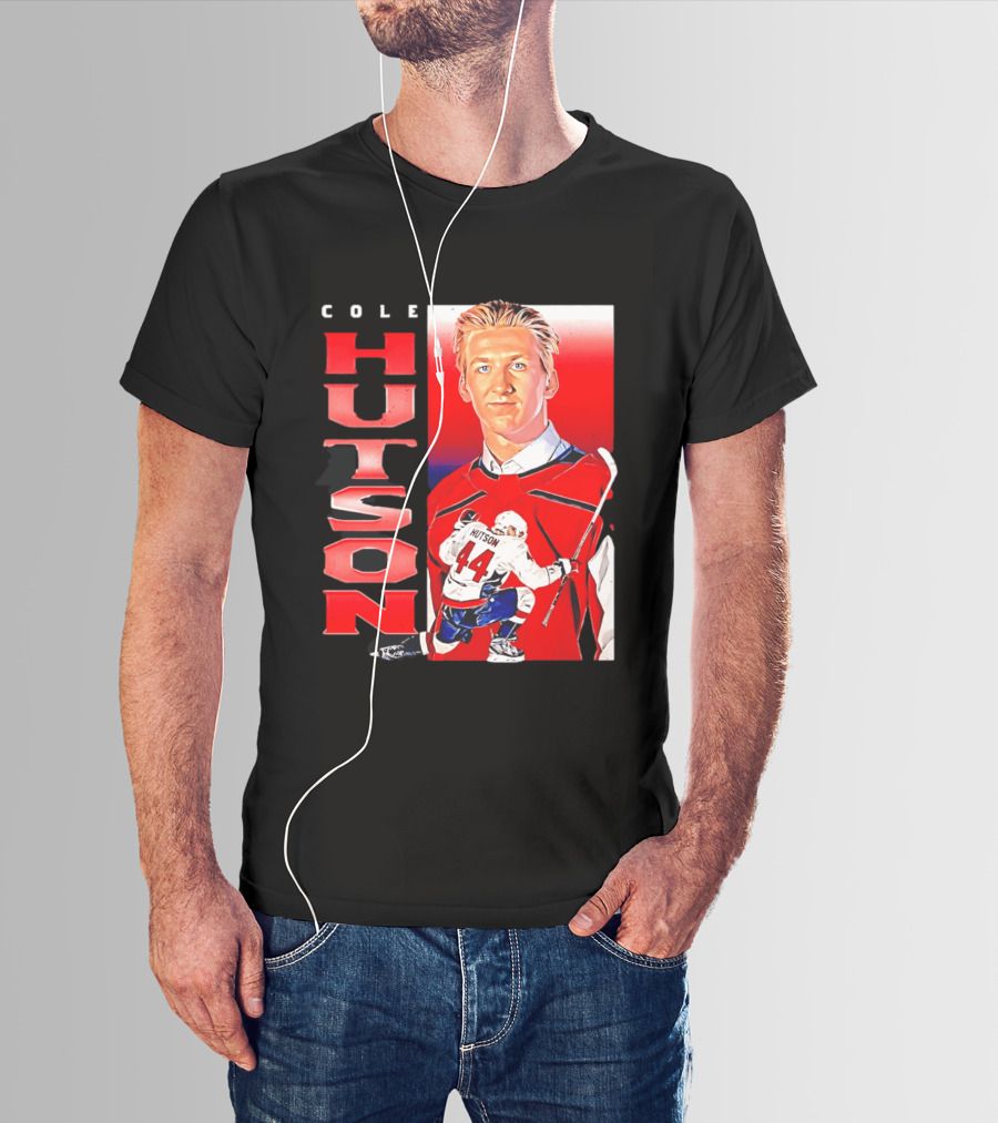 Cole Hutson Washington Capitals Vertical NHL Hockey 44 T-Shirt