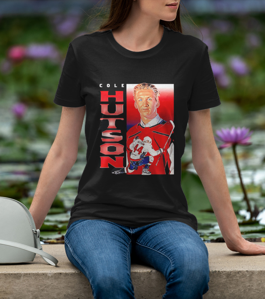 Cole Hutson Washington Capitals Vertical NHL Hockey 44 T-Shirt