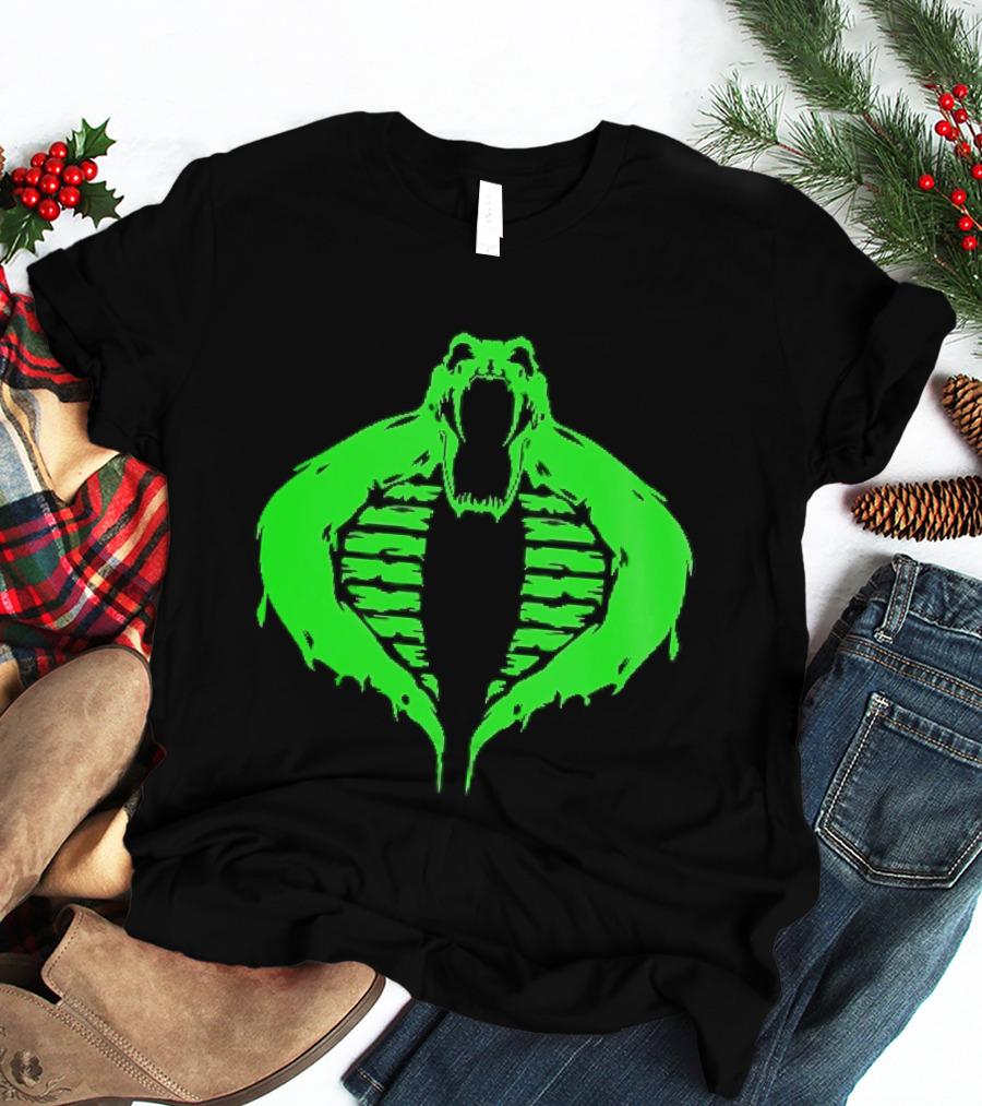 GI Joe Cobra Neon Green Distressed Snake T-Shirt