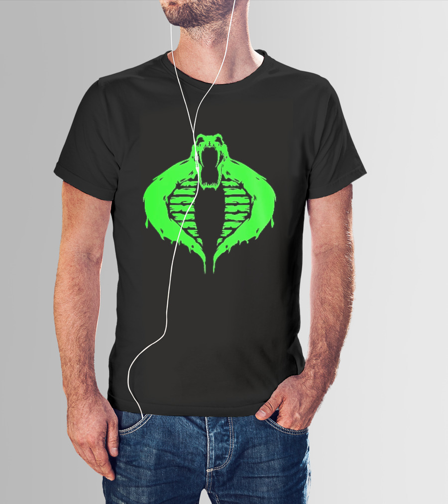 GI Joe Cobra Neon Green Distressed Snake T-Shirt