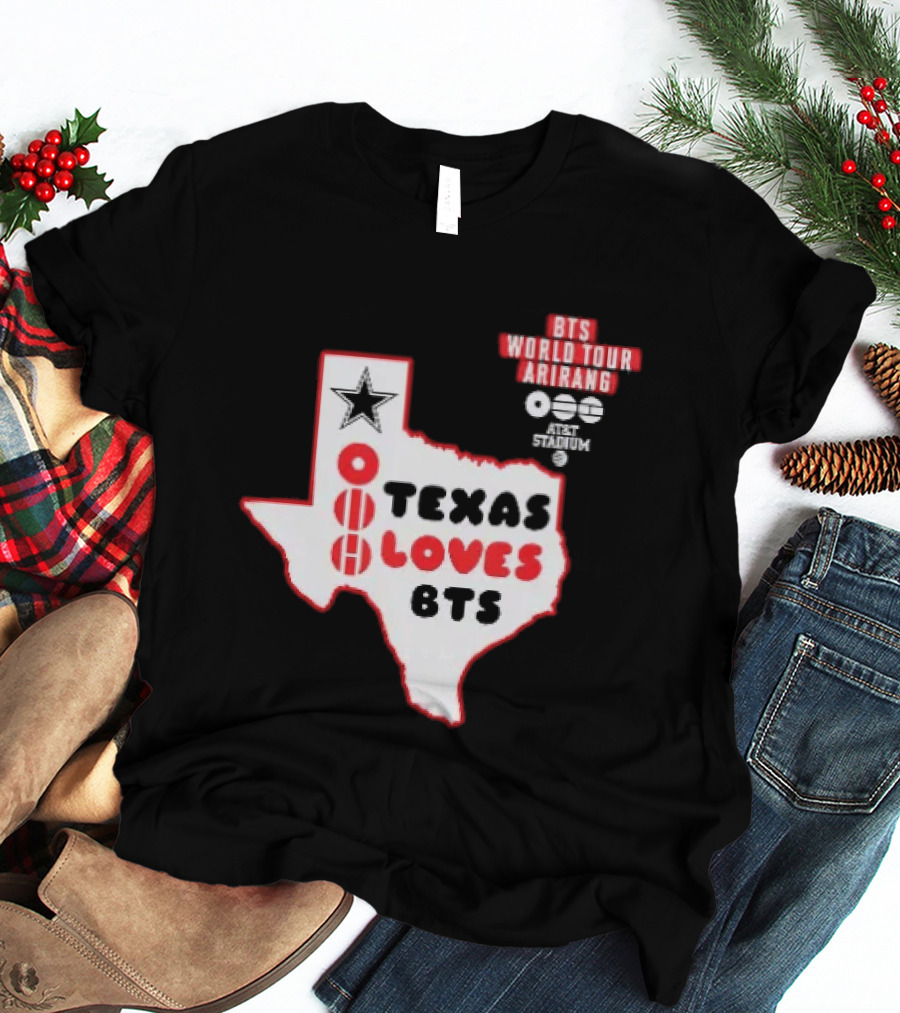 BTS World Tour Arirang Texas Loves At AT&T Stadium Dallas Cowboys T-Shirt