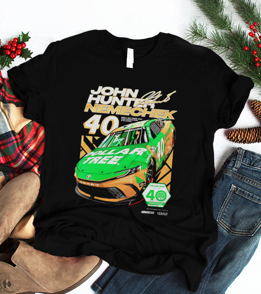 John Hunter Nemechek Dollar Tree 40 Anniversary Camry NASCAR Racing T-Shirt