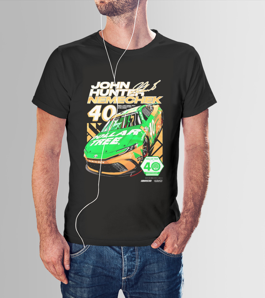 John Hunter Nemechek Dollar Tree 40 Anniversary Camry NASCAR Racing T-Shirt