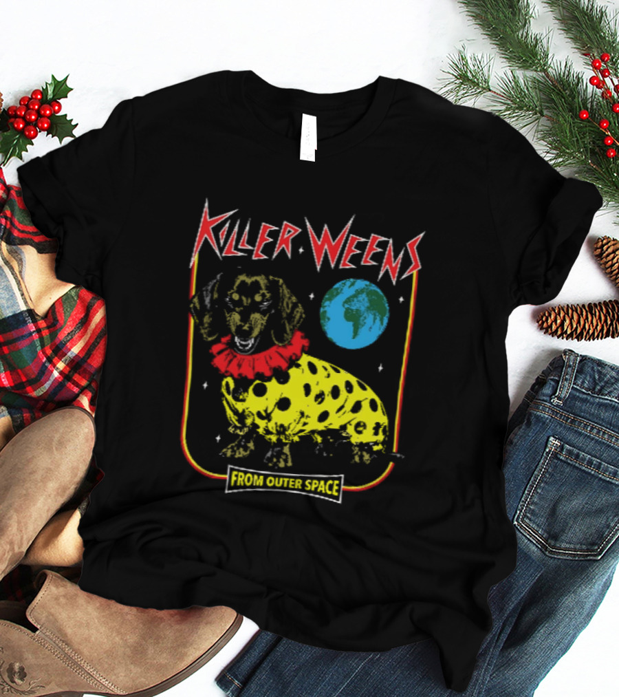 Killer Weens Dachshund Clown From Outer Space Earth T-Shirt