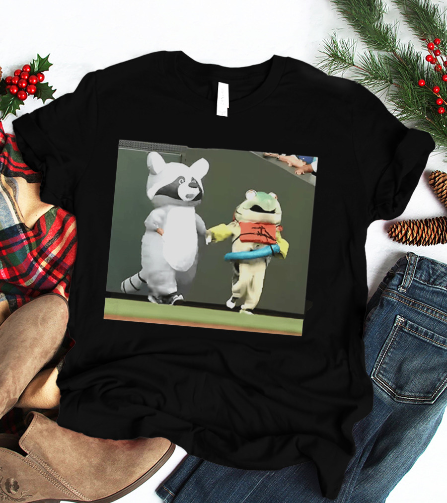 Seattle Mariners Mascots Jimothy Vs Humpy Salmon Running Event T-Shirt