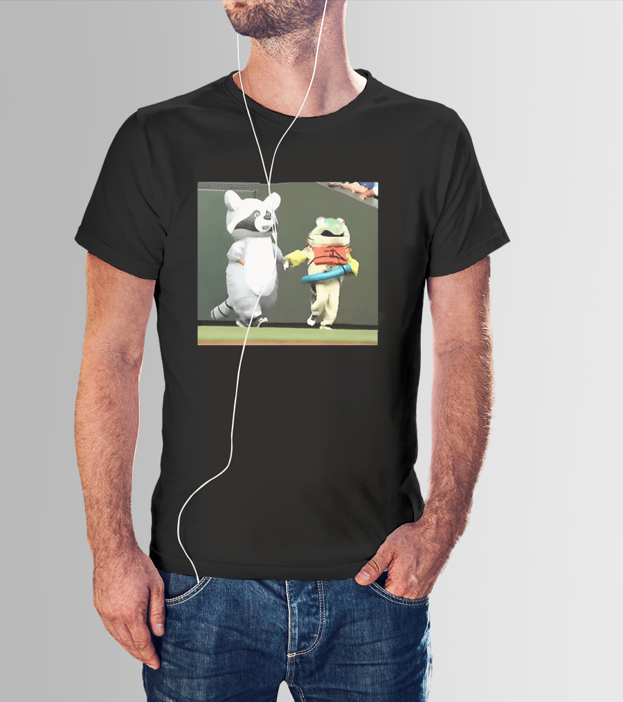 Seattle Mariners Mascots Jimothy Vs Humpy Salmon Running Event T-Shirt