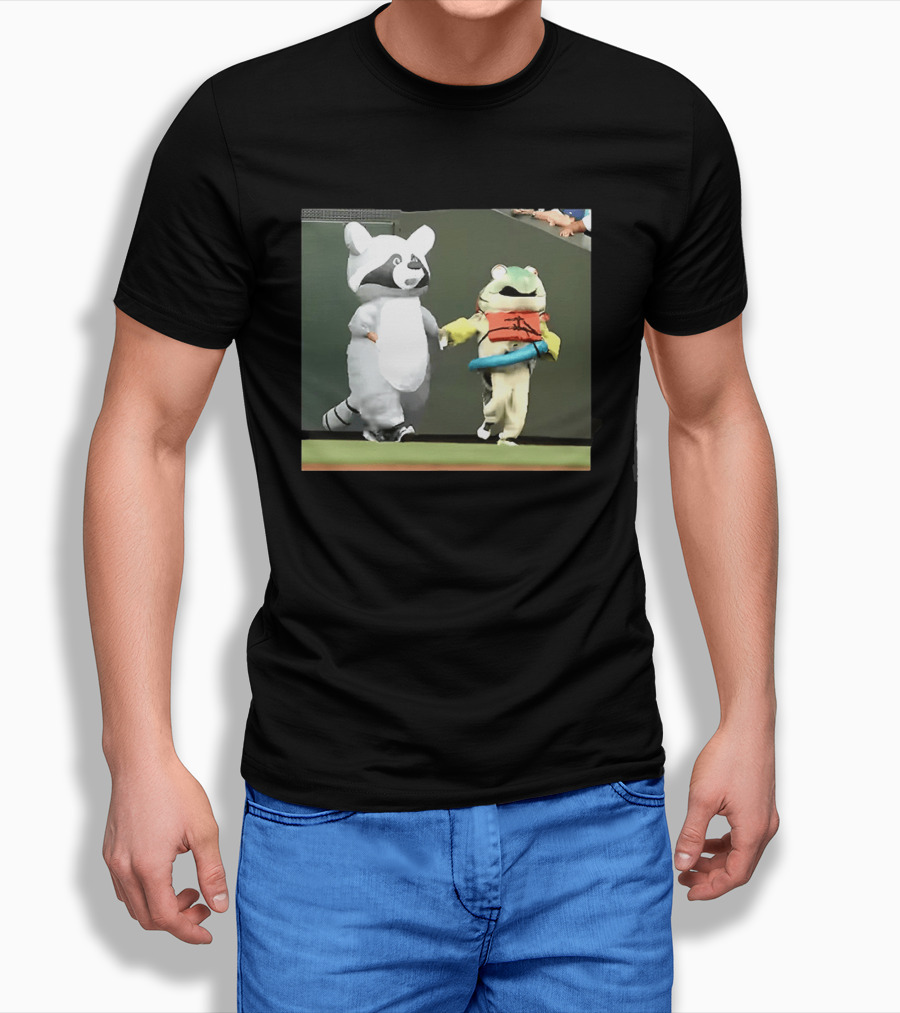 Seattle Mariners Mascots Jimothy Vs Humpy Salmon Running Event T-Shirt