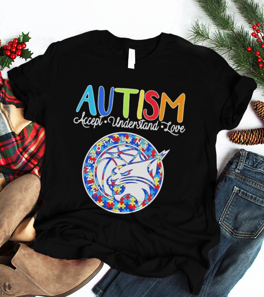 Minnesota Lynx Autism Accept Understand Love 2026 T-Shirt