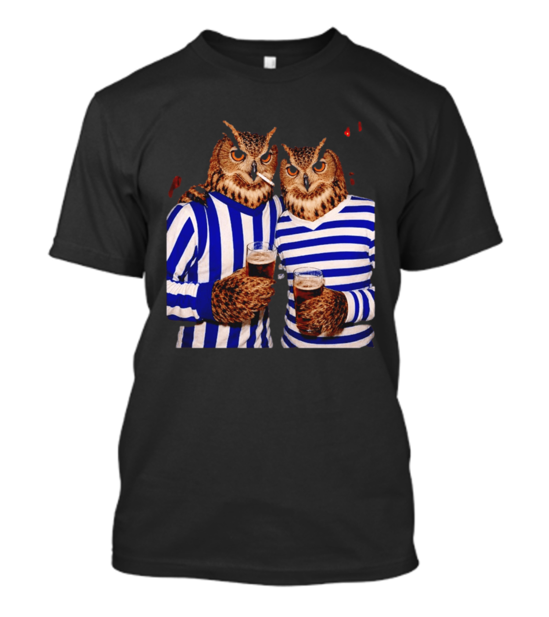 The Owls Night Out Classic Football Smoking Beer Party T-Shirt