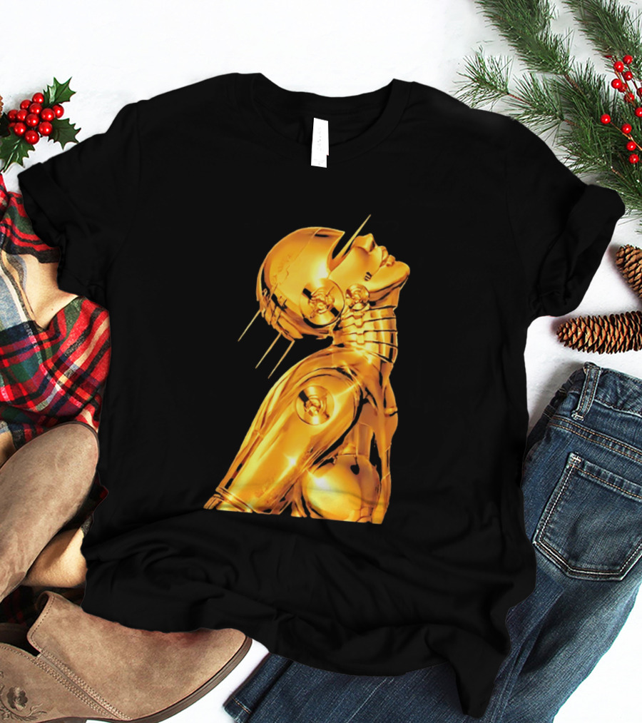 The Weeknd Echoes Of Silence Golden Futuristic Robot T-Shirt