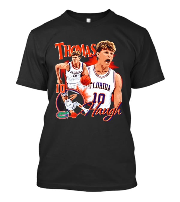 Thomas Haugh Florida Gators Basketball 10 NCAA Player T-Shirt