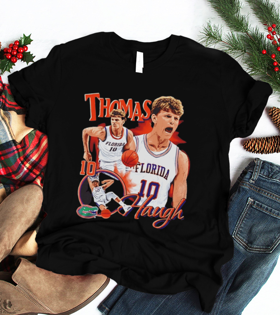Thomas Haugh Florida Gators Basketball 10 NCAA Player T-Shirt