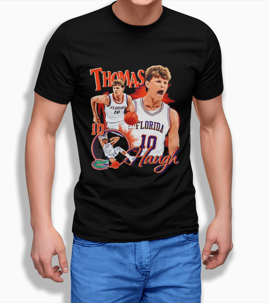 Thomas Haugh Florida Gators Basketball 10 NCAA Player T-Shirt