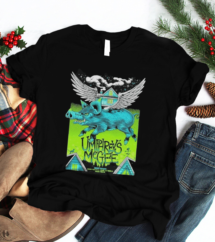 Umphrey's McGee Winged Pig Summer Tour 2026 Iowa City Des Moines Yuba T-Shirt