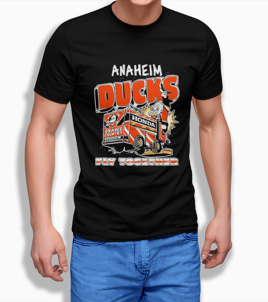 Anaheim Ducks Orange County Honda Fly Together T-Shirt