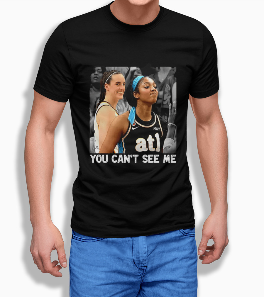You Can't See Me Caitlin Clark Angel Reese ATL Basketball T-Shirt