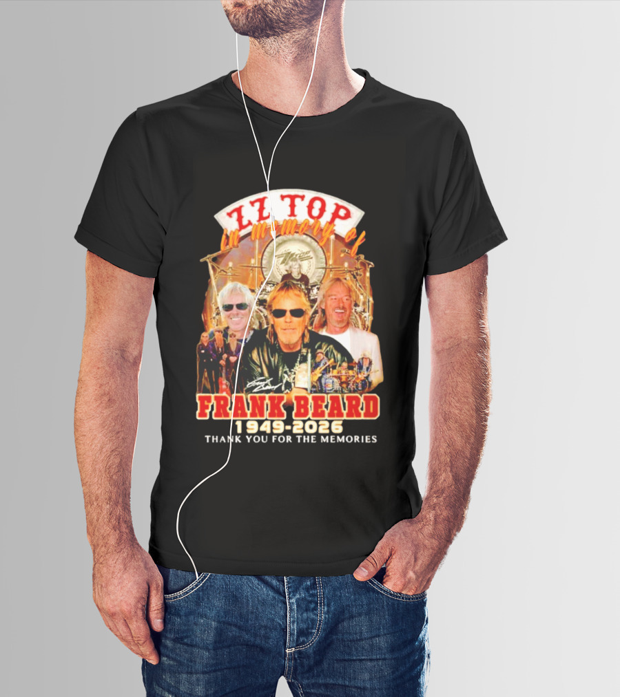 ZZ Top Frank Beard 1949 2026 In Memory Thank You For The Memories T-Shirt