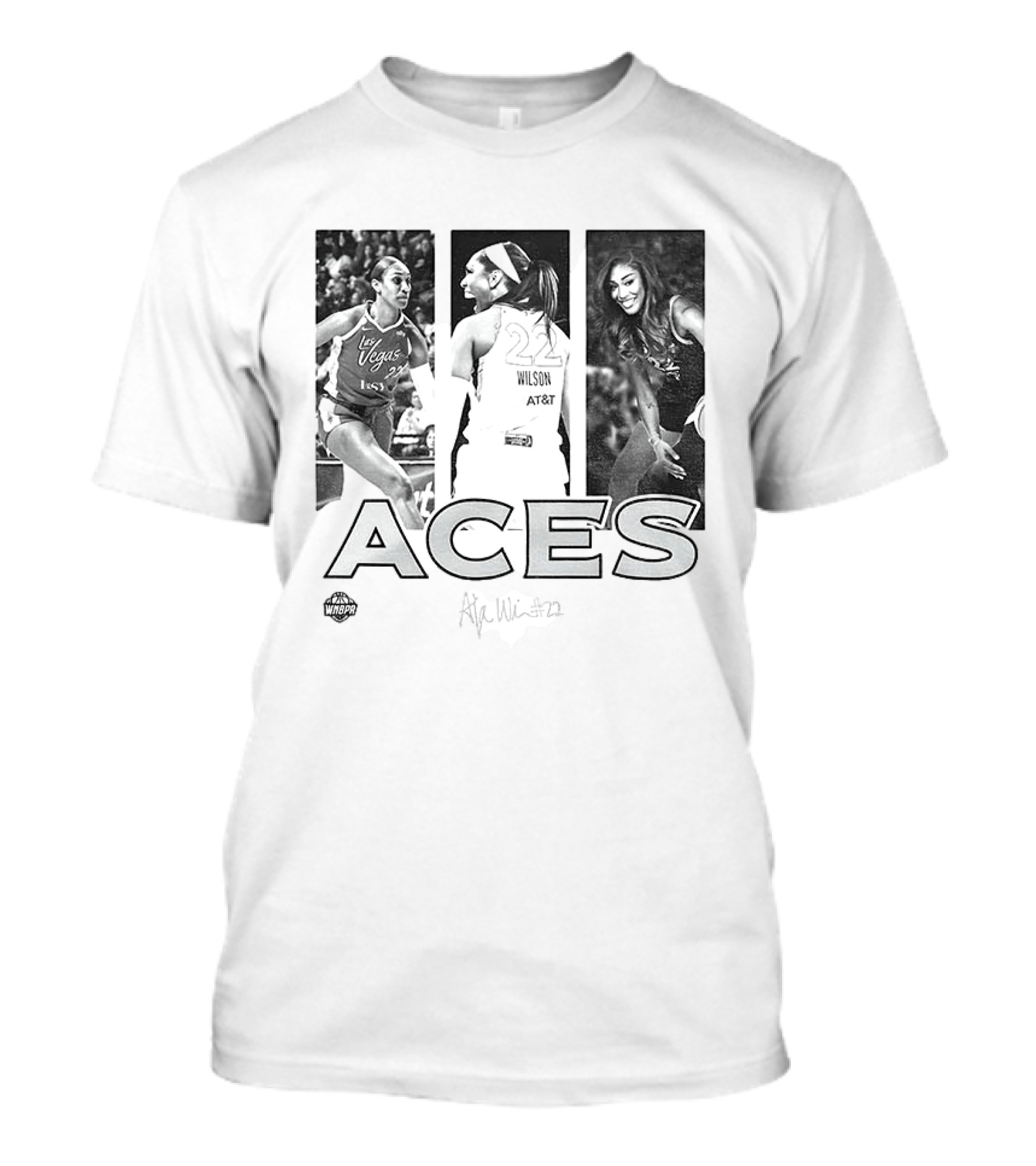 Las Vegas Aces A'ja Wilson 22 WNBA Team Player Hustle T-Shirt