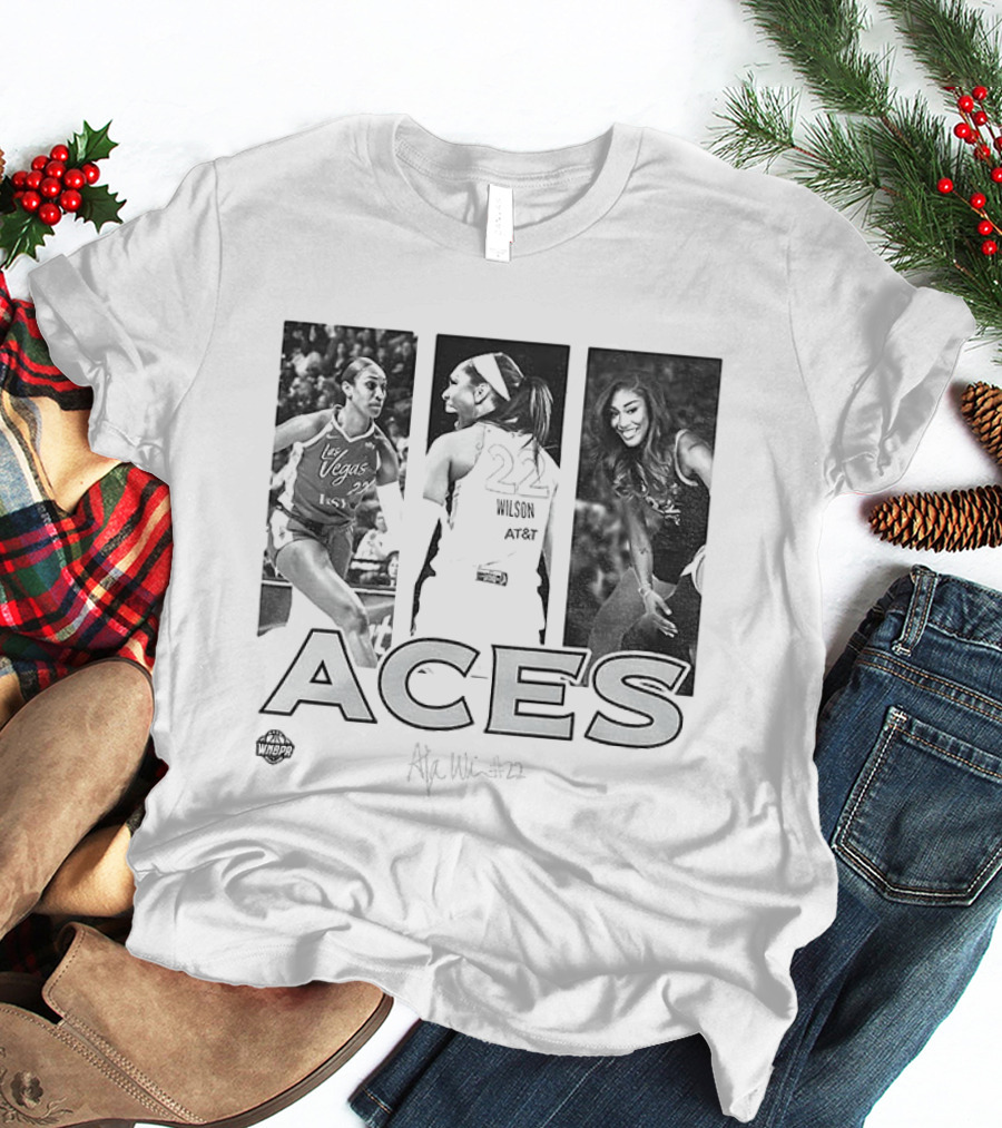 Las Vegas Aces A'ja Wilson 22 WNBA Team Player Hustle T-Shirt