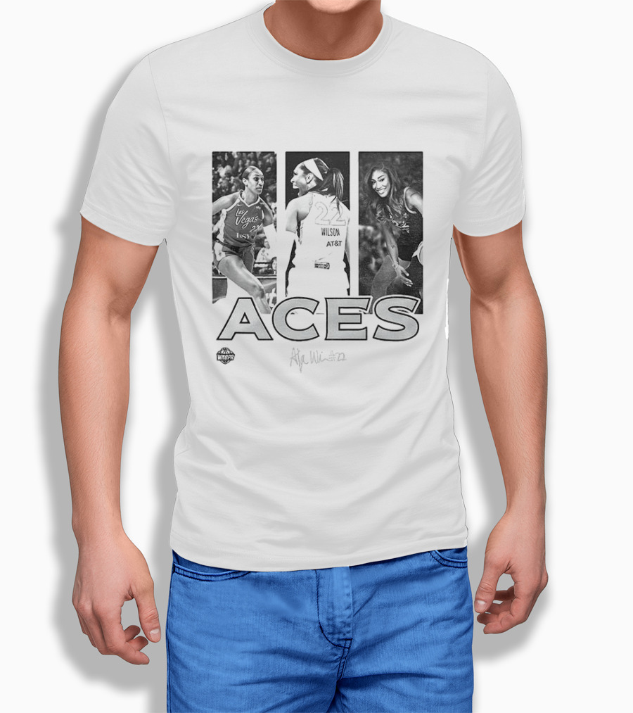 Las Vegas Aces A'ja Wilson 22 WNBA Team Player Hustle T-Shirt