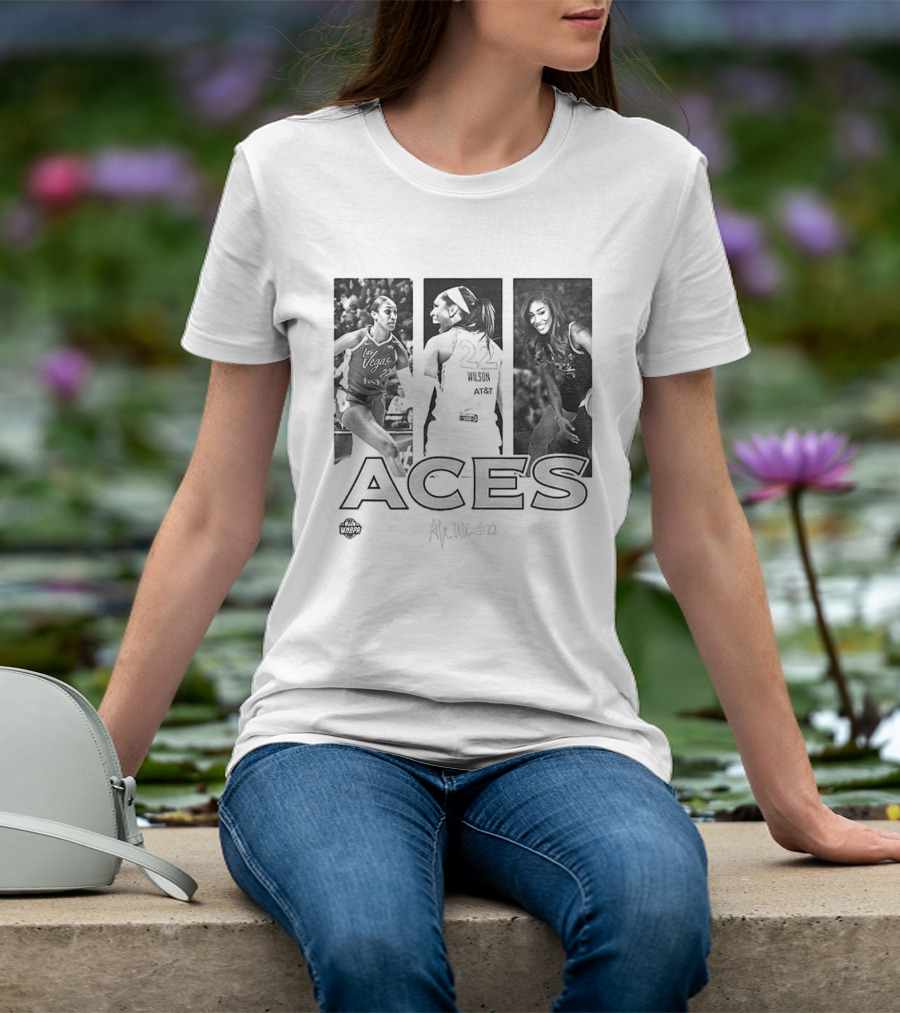 Las Vegas Aces A'ja Wilson 22 WNBA Team Player Hustle T-Shirt