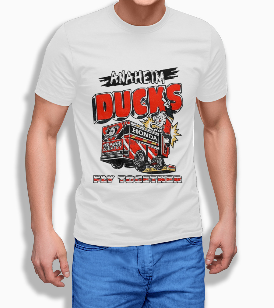 Anaheim Ducks Hockey Create Culture Honda Fly Together T-Shirt