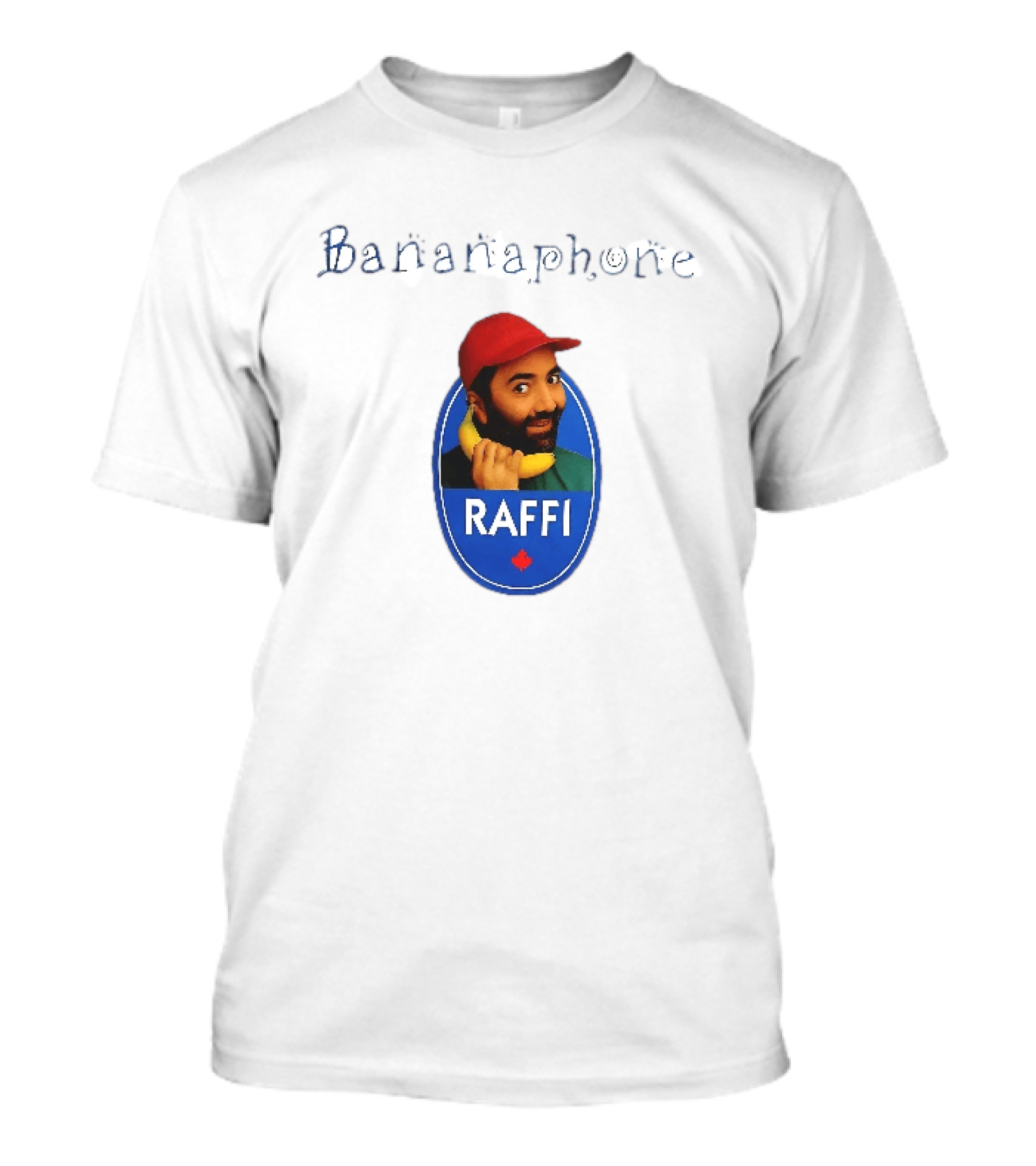 Bananaphone Raffi Bearded Man With Yellow Banana And Red Cap T-Shirt
