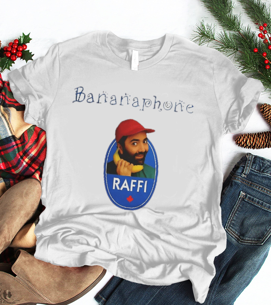 Bananaphone Raffi Bearded Man With Yellow Banana And Red Cap T-Shirt