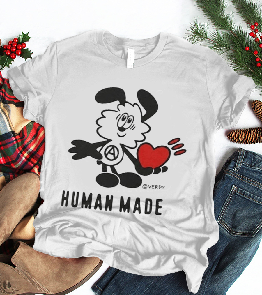 HUMAN MADE X VERDY BTS JHope Heart Character In Toronto T-Shirt
