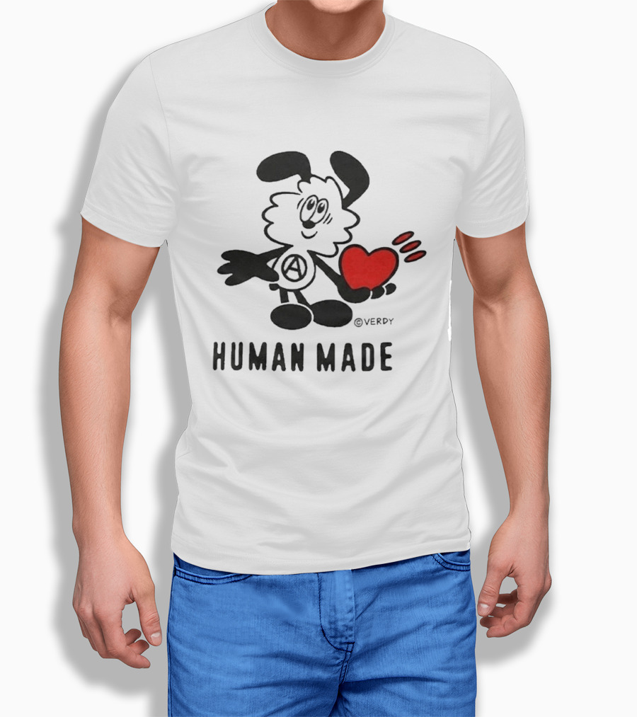 HUMAN MADE X VERDY BTS JHope Heart Character In Toronto T-Shirt