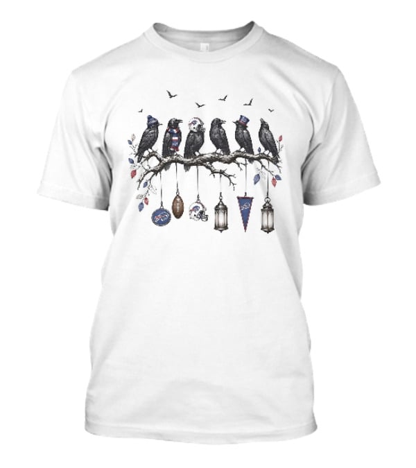 Buffalo Bills And Ravens Perched With Football T-Shirt