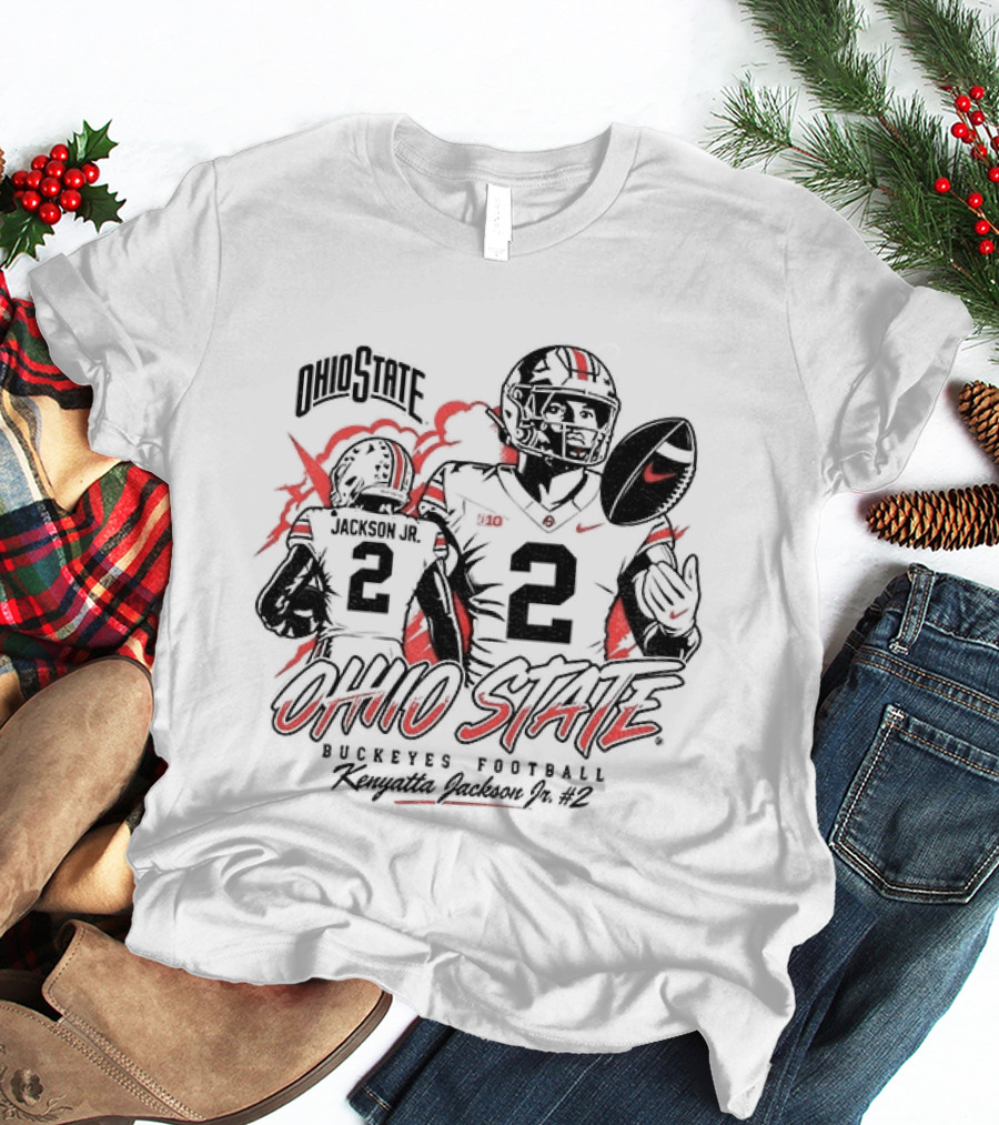 Ohio State Buckeyes Kenyatta Jackson Jr No 2 Football Player T-Shirt