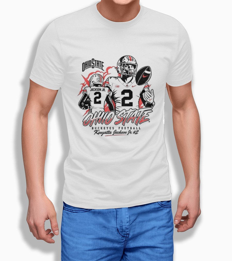 Ohio State Buckeyes Kenyatta Jackson Jr No 2 Football Player T-Shirt