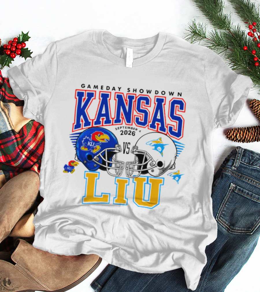 Kansas Vs LIU Gameday Showdown September 2026 T-Shirt