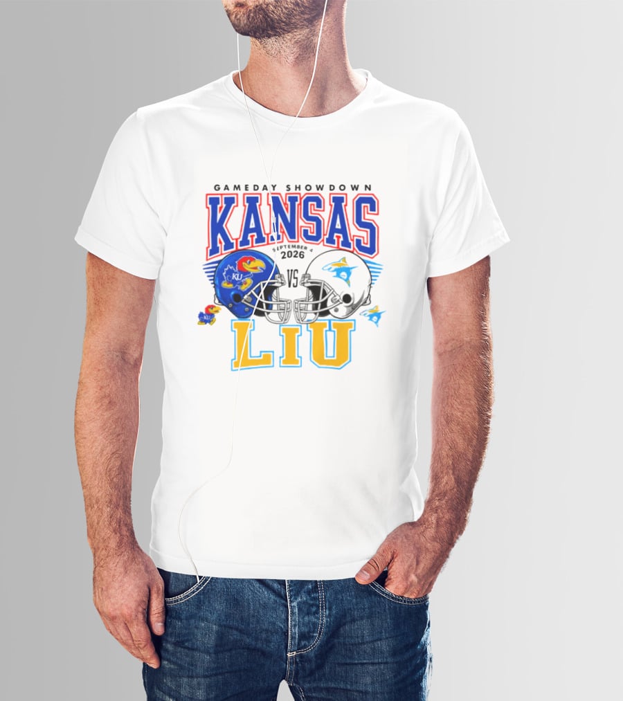 Kansas Vs LIU Gameday Showdown September 2026 T-Shirt