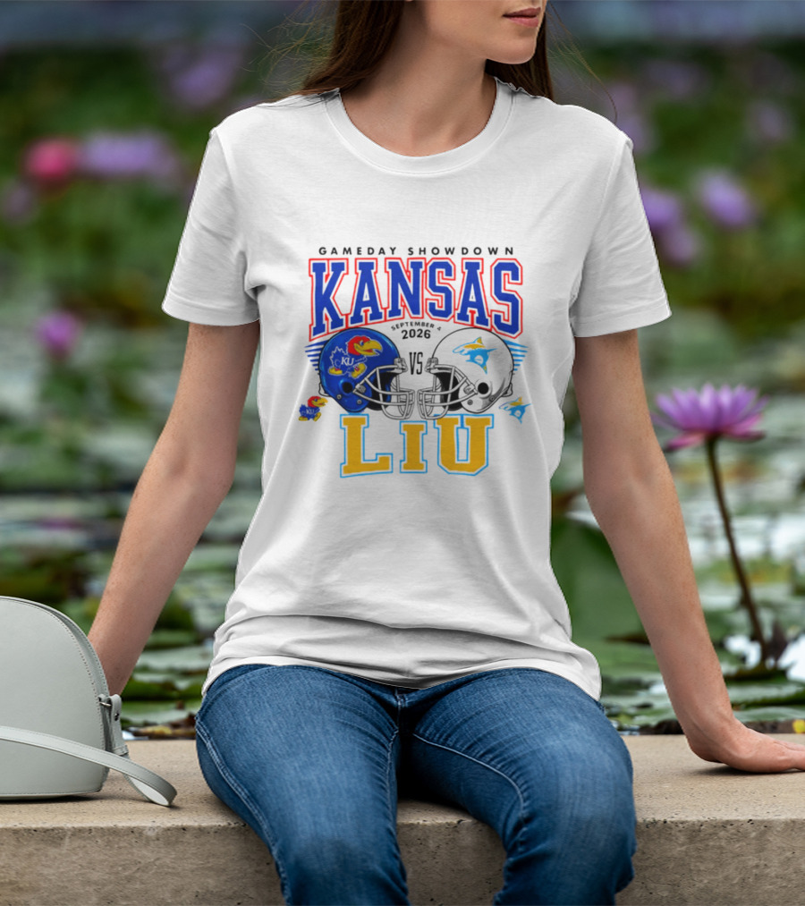 Kansas Vs LIU Gameday Showdown September 2026 T-Shirt